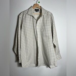 faconnable Men's‎ Plaid Button-Up Shirt 17.5